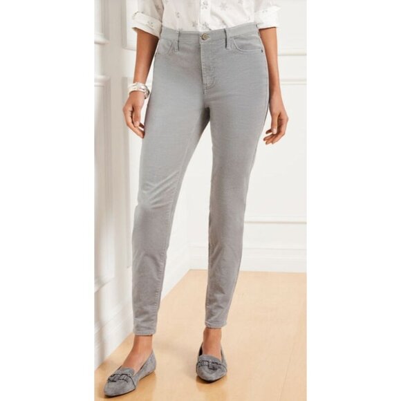 Talbots Womens High-Waisted Corduroy Pants In Taupe Size 8 - Picture 1 of 16